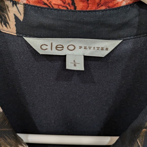 Floral Navy and Orange Dress - Picture 3 of 6